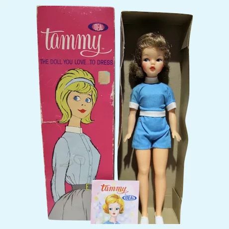 Tammy Doll 1960s Vintage, Brunette With Blue Eyes, 1960s Dolls, Retro Dollhouse, Cherry Bedroom, Bedroom Pieces, 60s Toys, She Is Perfect, 1960s Toys