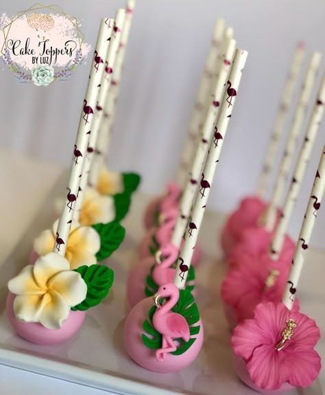 Luz on Instagram: “Luau Themed Cake Pops. Thank you @partyfavoursevents for having me. #luauparty #luautheme #luau #luauparty🌺 #aloha #flamingoparty…” Pink Luau Party Ideas, Luau Themed Birthday Party, Luau Treats Ideas, Hibiscus Theme Party, Hawaiian Party Decorations Hawaii Theme Luau Birthday, Flamingo Cake Pops, Luau Cakesicles, Hawaiian Birthday Treats, Hawaiian Cake Pops Ideas