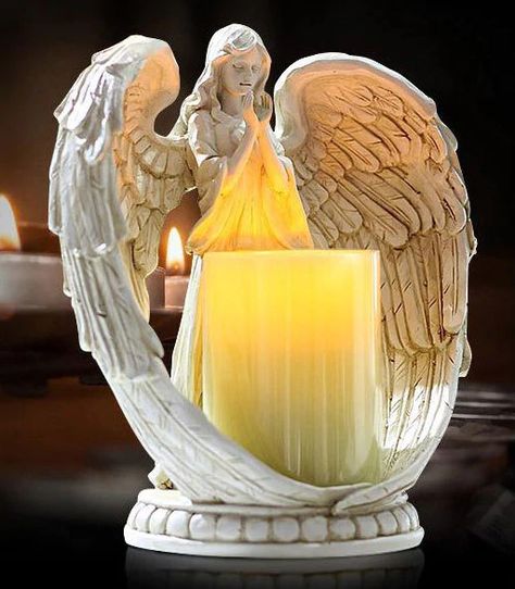 Smarter Shopping, Better Living! Aliexpress.com Candlestick Crafts, Diy Candle Sticks, Miniature Candles, Resin Angels, Angel Candle, Electronic Candles, Angel Candle Holder, Angel Candles, Angel Sculpture