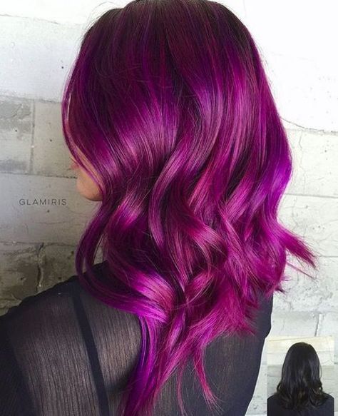 1000+ ideas about Pink Purple Hair on Pinterest | Purple hair ... Magenta Hair Colors, Dark Hair Dye, Pink Purple Hair, Magenta Hair, Vivid Hair Color, Faded Hair, Beautiful Hair Color, Pinterest Hair, Hair Color Purple