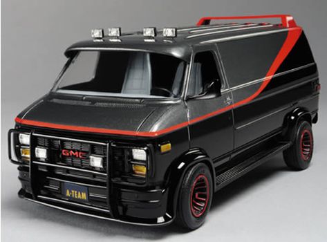 A-Team Van - GMC G-Series (1983)... #GMC #GeneralMotors #Trucks ✏✏✏✏✏✏✏✏✏✏✏✏✏✏✏✏ AUTRES VEHICULES - OTHER VEHICLES   ☞ ══════════════════════  BIJOUX  ☞ Retro Van, The A Team Van, Gmc Accessories, A Team Van, Famous Vehicles, Kitt Knight Rider, Gmc Vans, Tv Cars, Chevy Van