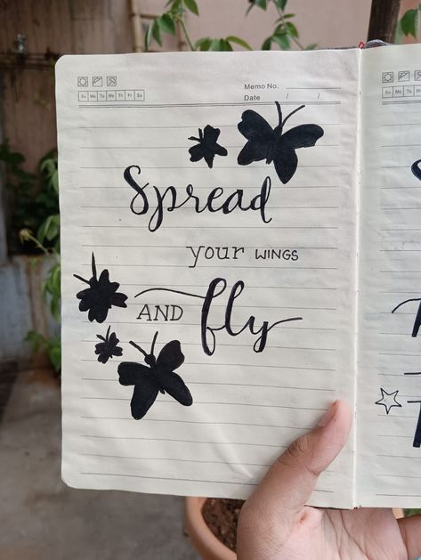 Books And Pens Photography, Calligraphy Quotes Doodles, Journal Mood Tracker Ideas, Quotes Doodles, Spread Your Wings And Fly, Mood Tracker Ideas, Bullet Journal Mood Tracker, Journal Mood Tracker, Doodle Quotes