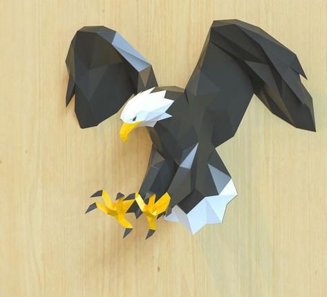 How to make eagle origami ( easy version) Origami Eagle, Eagle Craft, Eagle Sculpture, Plant Crafts, 3d Paper Art, Folding Origami, Cardboard Sculpture, Papercraft Templates, Paper Birds