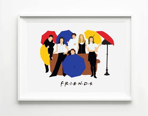 15 Weird, Wonderful Friends Items You Can Buy, DIY or DL via Brit + Co. Friends Tv Quotes, Friends Sketch, Friends Clipart, Friend Painting, Friends Poster, Friends Moments, Friends Party, Friends Tv Show, Friends Tv