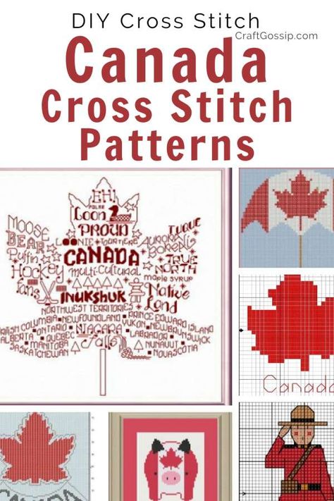 Cross Stitch Charts for Canada Day – Cross-Stitch Canada Cross Stitch, Canadian Leaf, Flag Cross Stitch, Fall Cross Stitch, The Fourth Of July, Diy Cross Stitch, Embroidery Patterns Free, Canada Day, Cross Stitch Patterns Free