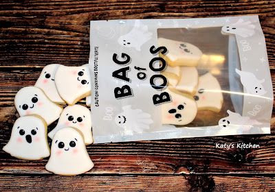 Mini Ghost Cookies, Mini Ghost Cookies Decorated, Bag Of Boos Cookies, Halloween Minis, Mini Ghost, Holiday Sugar Cookies, Kitchen Bag, Ghost Cookies, Cedar Rapids Iowa