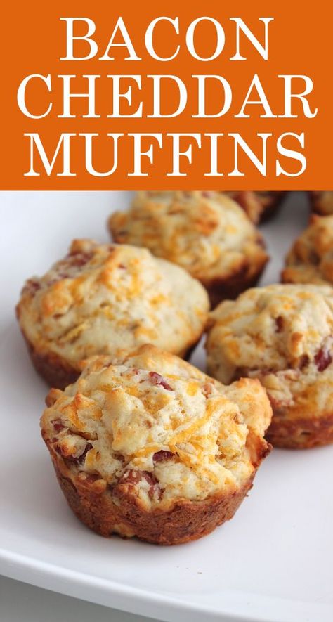 Bacon cheddar muffin recipe. Basically the best breakfast food ever. Bacon Cheddar Muffins, Breakfast Muffins Recipes, Breakfast Food Recipes, Cheddar Muffins, Bacon Muffins, Muffins Recipes, Muffin Tin Recipes, Bacon Breakfast, Recipe Breakfast