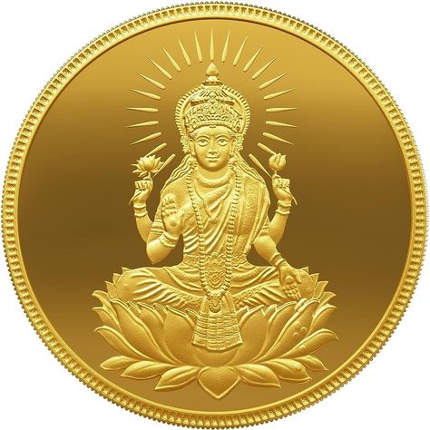 The MMTC-PAMP 999.9 24k Goddess Lakshmi 5 gm Gold Coin is a precious metal item, likely renowned for its purity (999.9) and featuring a design of Goddess Lakshmi. It could be a popular choice for both collectors and investors due to its cultural significance and intrinsic value. Laxmi Ganesh, Photo Frame Gallery, Goddess Lakshmi, Indian Festivals, Gold Coin, Gold Bar, Precious Metal, Pure Gold, Gold Coins