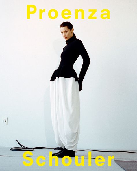 Tim Elkaim, Chic Coat, Fashion Photography Inspiration, First Photograph, Winter 2022, Fall 2022, Ad Campaign, Bella Hadid, Proenza Schouler