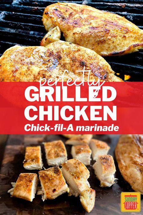 Grilled Chicken Breast Marinade, Grill Chicken Breast, Salad Grilled Chicken, Chicken Breast Marinade Recipes, How To Grill Chicken, Best Grilled Chicken Recipe, Grilled Chicken Sandwich Recipes, Chicken Breast Sandwich, Chicken Breast Marinade