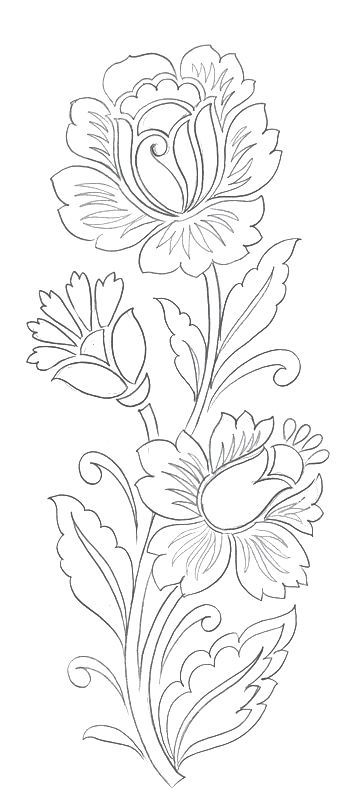 Embroidery Patterns Free Templates, Bordado Jacobean, Christmas Machine Embroidery, Flower Drawing Design, Floral Embroidery Patterns, Border Embroidery Designs, Border Embroidery, Stencil Patterns, Embroidery Motifs