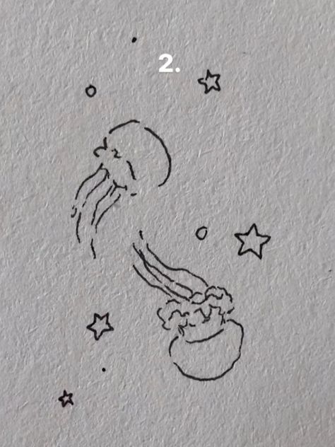 Jellyfish Tattoo, Hand Doodles, Cute Easy Doodles, Graffiti Doodles, Doodle Tattoo, Cute Little Tattoos, Cute Tiny Tattoos, Cute Sketches, Creative Drawing Prompts