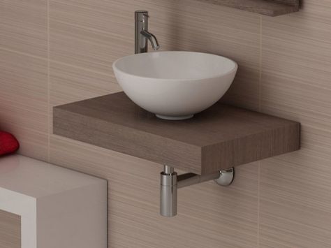 Wash Basin Ideas Outdoor, Floating Shelf For Basin, Ceramic Tiles Floor, Tiles Outdoor, Wall Hung Basin, Small Bathroom Interior, Interior Studio, Bathroom Design Layout, Washbasin Design