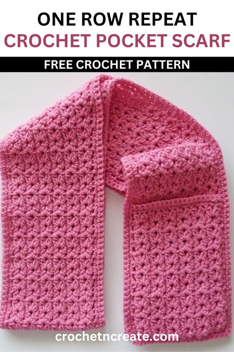 Free Ravelry Crochet Patterns, Single Crochet Scarf Pattern Free, Pocket Scarves Free Crochet, Crochet Scarf Patterns Free Easy, Crochet Winter Scarf Pattern Free, Pocket Scarf Crochet Pattern Free, One Row Repeat Crochet Patterns, Free Crochet Scarf Pattern, Free Crochet Scarf Patterns Easy