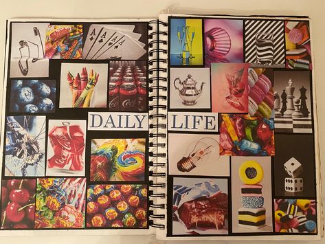 Gcse Photography Moodboard, Daily Routine Art Gcse, Objects Mindmap Gcse Art, Daily Routines And Rituals Art, Routines And Rituals Art Gcse, Land Sea And Sky Gcse Art Mind Map, Shopping Gcse Art, Art Gcse Mindmap Sketchbook Ideas, Gcse Art Sketchbook Layout Grade 9 Artist Research