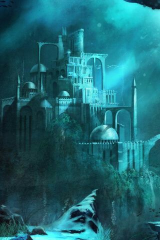 Atlantis Castle under the water Underwater Castle, Lost City Of Atlantis, Underwater City, Underwater Scene, Fantasy City, Fantasy Castle, Fantasy Places, Fantasy Setting, Lost City