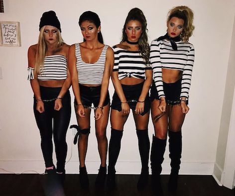 jailbirds College Halloween Costumes, Meme Costume, Bff Halloween Costumes, Best Friend Halloween Costumes, Halloween Coustumes, Halloween Fest, Diy Halloween Costumes For Women, Clever Halloween Costumes, Couple Costumes