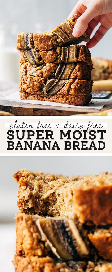 Banana Bread Gf, Banana Bread Gluten Free, Dairy Free Banana Bread, Gluten Free Banana Bread Recipe, Gf Treats, Healthier Baking, Super Moist Banana Bread, Butternut Bakery, Cookies Gluten Free