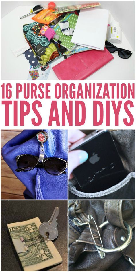 I know I need to use these organization tips for my purse! -One Crazy House Purse Hacks Tips, Purse Hacks, Diy Purse Organizer, Makeup Organization Diy, Crazy House, Dorm Organization, Purse Essentials, Best Purses, Wallet Organization