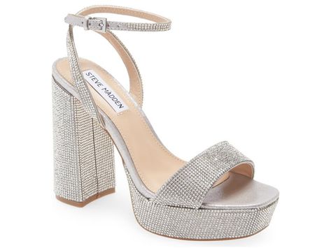 Steve Madden: Less Hoco Heels, Sliver Heels, Homecoming Heels, Sparkly Sandals, Heels Prom, Heels Aesthetic, Sparkle Shoes, Sparkly Heels, Prom Heels