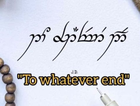 Always In Elvish Tattoo, Lord Of The Rings Script Tattoo, Lord Of The Rings Friend Tattoo, Lotr Sibling Tattoo, Lord Of The Rings Tattoo Color, Lotr Friendship Tattoo, Elven Script Tattoo, Elvish Love Quotes, Legolas And Gimli Tattoo