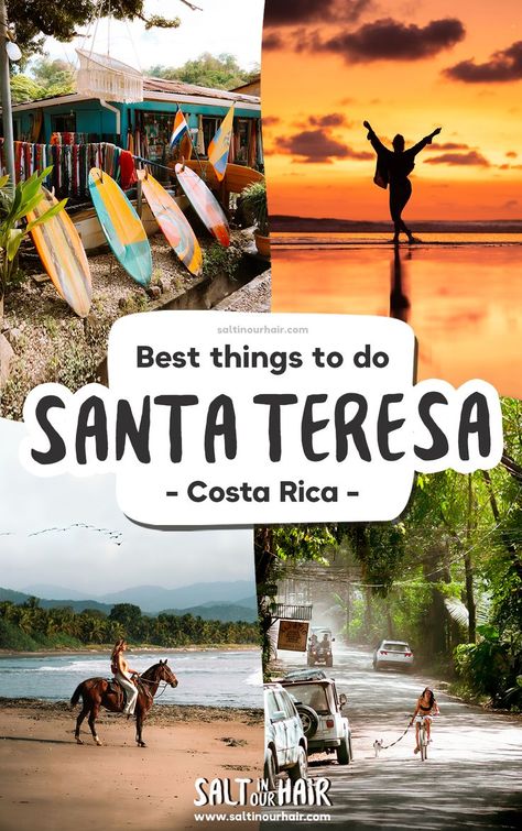 Aesthetic Costa Rica, Costa Rica Surfing, Costa Rica Aesthetic, Rica Aesthetic, Travel Costa Rica, Santa Teresa Costa Rica, Costa Rica Travel Guide, Surfing Santa, Costa Rica Beaches