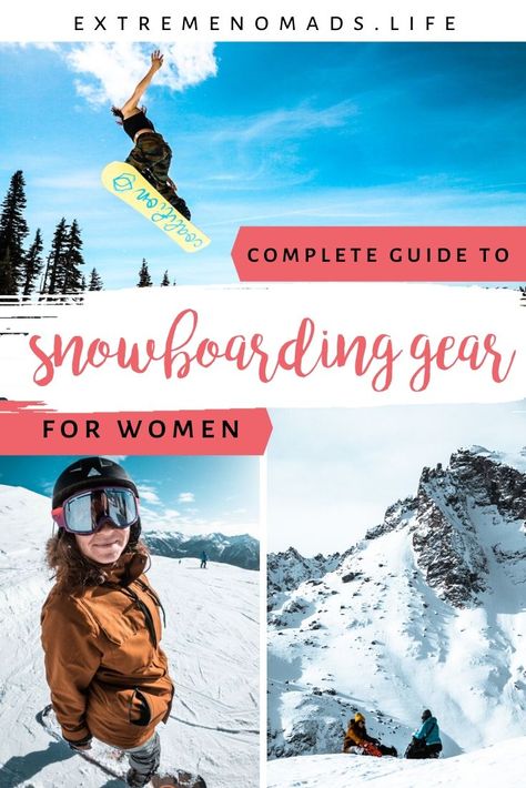 Female Snowboarder Fashion, Snowboarding Gear Womens, Snowboarding Hair, Snowboarding Essentials, Snowboarding For Beginners, Snowboarding Equipment, Women Snowboarding, Female Snowboarder, Outdoor Adventure Activities