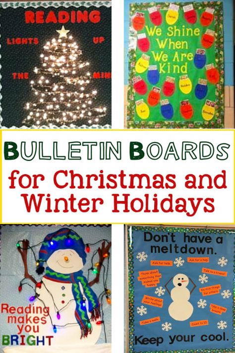 Winter bulletin board ideas and classroom Christmas bulletin board ideas for high school, elementary school, toddlers and grade school bulletin board ideas. Lots of December bulletin board ideas for high school and all school classrooms (Church Sunday School too!) December Bulletin Board Ideas, Winter Bulletin Board Ideas, Christmas Bulletin Board Ideas, Unique Bulletin Board Ideas, Snowman Bulletin Board, School Bulletin Board Ideas, December Bulletin Boards, Bulletin Board Tree, November Bulletin Boards