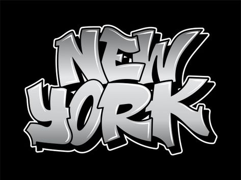 New york graffiti decorative lettering v... | Premium Vector #Freepik #vector #school #typography #font #new Graffiti Lettering Fonts Names Style, Street Fonts Graffiti, New York Graffiti Letters, Graffiti Words Names, Graffiti Logo Design Typography, Street Art Graffiti Svg, Free Graffiti Fonts, New York City Graffiti, Decorative Lettering