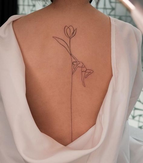 Dance Tattoo, Sibling Tattoos, Blue Tattoo, Spine Tattoos For Women, Spine Tattoo, Line Art Tattoos, Spine Tattoos, Elegant Tattoos, Friend Tattoos