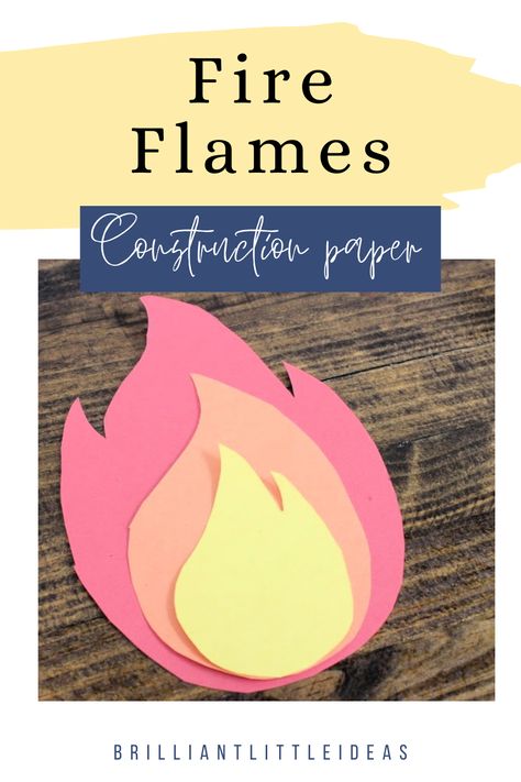 Diy Paper Fire Flames, Flames Template, Pretend Fire, Fire Template, Fake Fire, Fire Crafts, Campfire Party, Paper Fire, Rainy Day Activities For Kids