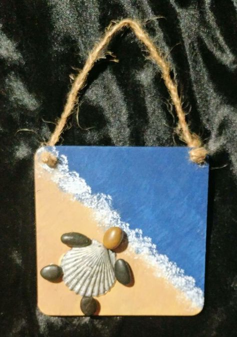 Sea Shell Turtle Craft, Seashell Turtle Craft, Shell Turtle Craft, Beach Art Diy Shell Crafts, Kids Shell Crafts, Sea Shell Crafts Diy Ideas, Beach Crafts For Teens, Sea Turtle Shell Art, Ocean Crafts For Adults