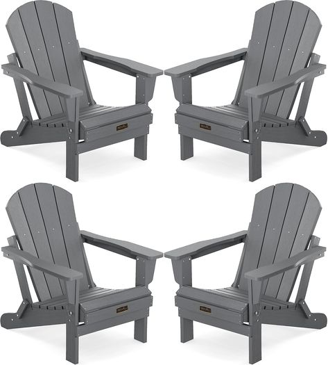 PRICES MAY VARY. FOLDING DESIGN – Are you still struggling with the size of Adirondack Chair? This Adirondack chair can be stored away easily. Buy SERWALL folding adirondack chairs to make more room for your home! Buy SERWALL outdoor table to match the chair(ASIN:B09M6H2DVX). Buy SERWALL Ottoman: (ASIN:B0BLXN44CM). WHY CHOOSE SERWALL? Material of SERWALL- HIPS: High Impact Polystyrene (Poly Lumber), looks and feels like real wood, composite, weather resistant, low maintenance, more durable than Oversized Coffee Table, Composite Adirondack Chairs, Adirondack Chair Cushions, Modern Adirondack, Folding Adirondack Chairs, Cozy Patio, Lawn Furniture, Wood Composite, Relaxation Room