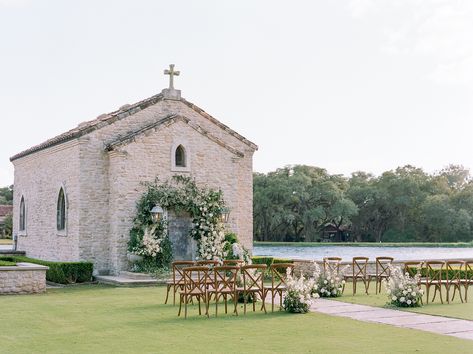 A Black-Tie Micro Wedding in Front of a 15th-Century Chapel in Texas Wedding Chapels In Texas, Micro Wedding Texas, Texas Micro Wedding, Wedding Ceremony Outline, Micro Wedding Ceremony, Ceremony Outline, Basic Wedding, Recessional Songs, Jewish Wedding Ceremony