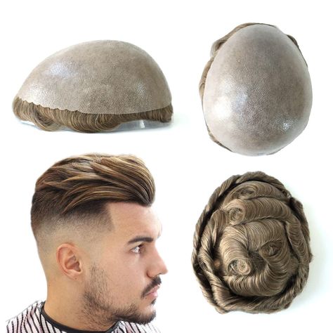 Hair Wigs For Men, Medium Hair Color, Hair Unit, Mens Toupee, Hair Replacement Systems, 100 Euro, Dark Blonde Hair, 100 Human Hair Wigs, Professional Hairstylist