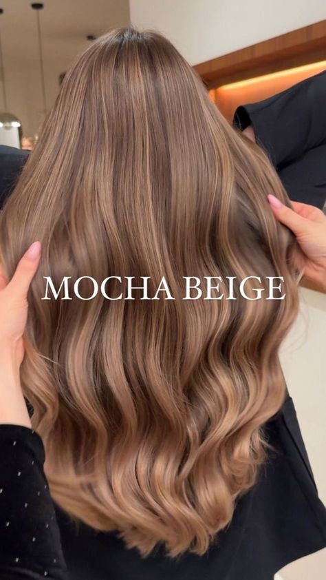 Long Hair Colors Ideas, Cute Natural Hair Color Ideas, Mocha Beige Hair Color, Brown Beige Hair Color, Coffee Beige Hair Color, Hair Color For Dark Blonde Hair, Natural Beige Hair, Beige Hair Highlights, Cute Natural Hair Colors