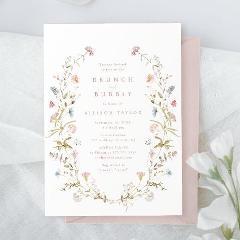 Vintage Winter Wedding, Vintage Winter Weddings, Garden Party Bridal Shower, Boho Bridal Shower Invitations, Brunch And Bubbly, Garden Bridal Showers, Spring Bridal Shower, Rustic Boho Wedding, Boho Bridal Shower