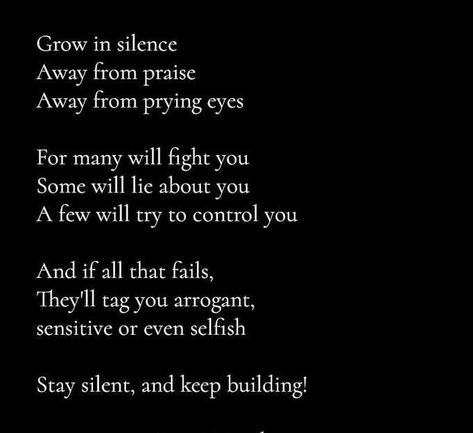 Growing In Silence Quotes, Sit In Silence Quote, Build In Silence Quotes, Make Moves In Silence, Vow Of Silence Quotes, Grow In Silence Quotes, Succeed In Silence Quotes, Silence Quotes Wise Words, Work In Silence Quotes