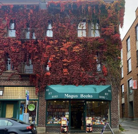 Seattle In The Fall, Seattle Fall Aesthetic, Ivy On Brick, Fall Seattle, Fall In Seattle, Seattle Fall, City Aesthetics, Seattle Apartment, Seattle Trip