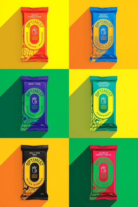 These Energy Bars Will Make You Look at the Bright Side — The Dieline - Branding & Packaging Design Packaging Design Colorful, Colorful Packaging Design, Bright Color Combinations, Bright Color Design, Look At The Bright Side, Dieline Packaging, Colorful Packaging, Color Packaging, Organic Packaging