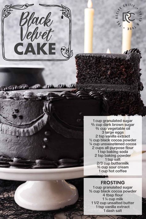 Black Velvet Cake with Ermine... - Tried and True Recipes Black Velvet Cake Recipe, Black Velvet Cake, Black Velvet Cakes, Ermine Frosting, Ultimate Chocolate Cake, Tried And True Recipes, Cotton Cake, The Recipe Critic, Cake Frosting Recipe