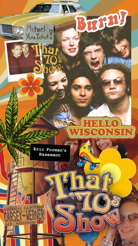 ✌️🛼🌈🧡 #that70sshow #tv #aesthetic #retro #groovy #70s #wallpaper #fyp #collage #orange #vibes Tv Aesthetic, Eric Forman, 70s Wallpaper, 70s Show, Groovy 70s, Aesthetic Retro, That 70s Show, Retro Groovy, Create Collage