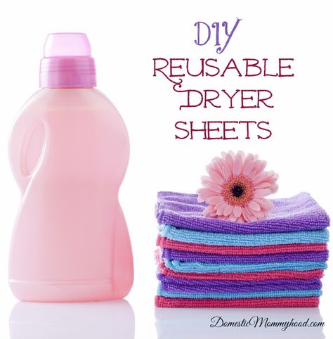 Inspiration Monday Linky Party - Refresh Restyle Diy Dryer Sheets Reusable, Dryer Sheets Diy, Reusable Dryer Sheets, Laundry Tricks, Laundry Recipe, Diy Dryer Sheets, Homemade Cleaning Recipes, Diy Cleaning Products Recipes, Homemade Cleaners