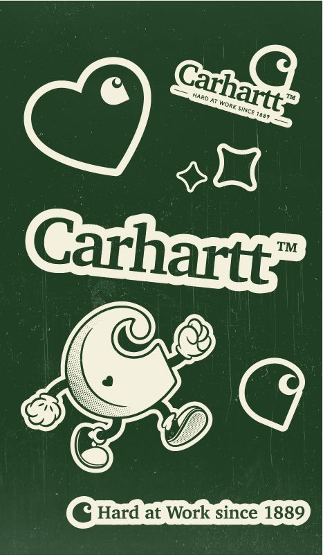 CARHARTT FW21 on Behance Carhartt Logo Design, Carhartt Sticker, Carhartt Poster, Carhartt Art, Brand Mascot Design, Stussy Sticker, Carhartt Wallpaper, Carhartt Aesthetic, Brands Wallpaper