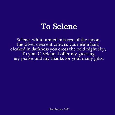 https://www.facebook.com/spellforthat/photos/pcb.746229749445740/746229572779091/?type=3 Selene Goddess Of The Moon Offerings, Selene Goddess Of The Moon Aesthetic, Lady Selene, Selene Greek Mythology, Selene Greek Goddess, Nightly Prayer, Selene Goddess Of The Moon, Aesthetic Witchcraft, Selene Goddess