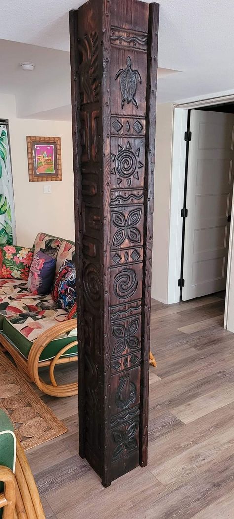 Polynesian Bedroom, Tiki Bars Diy, Tiki Carving, Tiki Signs, Tiki Decor, Tiki Bar Decor, Tiki Totem, Tiki Lounge, Vintage Tiki