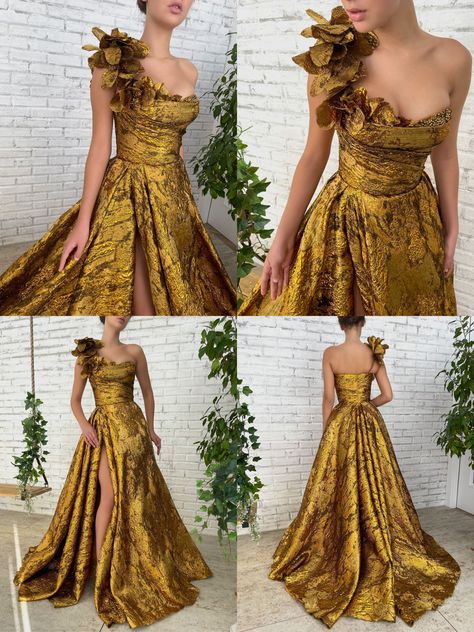 Dore Designs Dresses, Classy Formal Dresses, Festival Outfits Rave, Fancy Wedding Dresses, Red Carpet Gowns, Princess Ball Gowns, Fantasy Gowns, Classy Dress Outfits, Tan Dresses