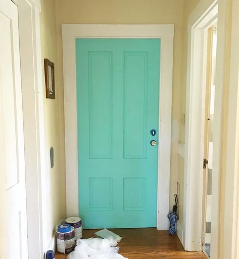 Sherwin Williams Tantalizing Teal SW 6937 door Sherwin Williams Tantalizing Teal, Tantalizing Teal Sherwin Williams, Teal Paint Color, Tantalizing Teal, Teal Paint Colors, Tiffany Room, Teal Paint, Sherwin Williams Colors, Media Room