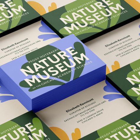 Brand New: New Logo and Identity for Peggy Notebaert Nature Museum by Span Green Brand Identity, Card Branding Design, Graphic Designer Studio, Communication Illustration, Plant Logos, Eco Brand, Identity Design Inspiration, Cute Nature, Nature Museum