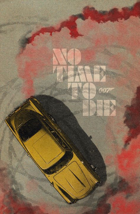 James Bond Vintage Poster, James Bond Movies In Order, Fan Made Movie Posters, Illustrated Movie Posters, James Bond No Time To Die, Movie Poster Art Illustrations, Movie Posters Illustration, About Time Movie Poster, No Time To Die Poster